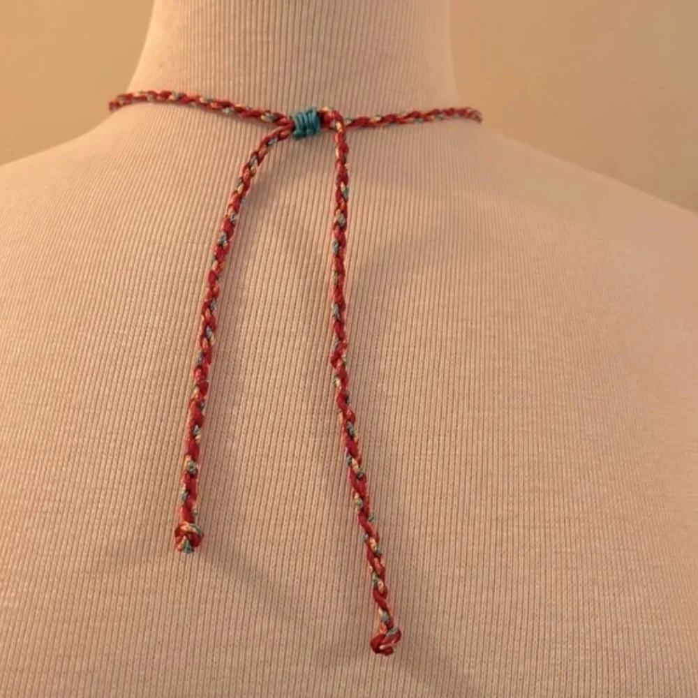 Statement Bohemian Macrame Beaded Necklace Rainbow with shells and tassels NWT